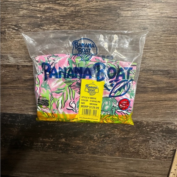 Banana Boat UPF 50+ St Raphael-Pink and Green Sundress Coverup - Picture 9 of 10